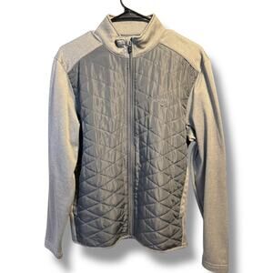 Callaway Quilted Puffer Full Zip Golf Jacket Gray Small